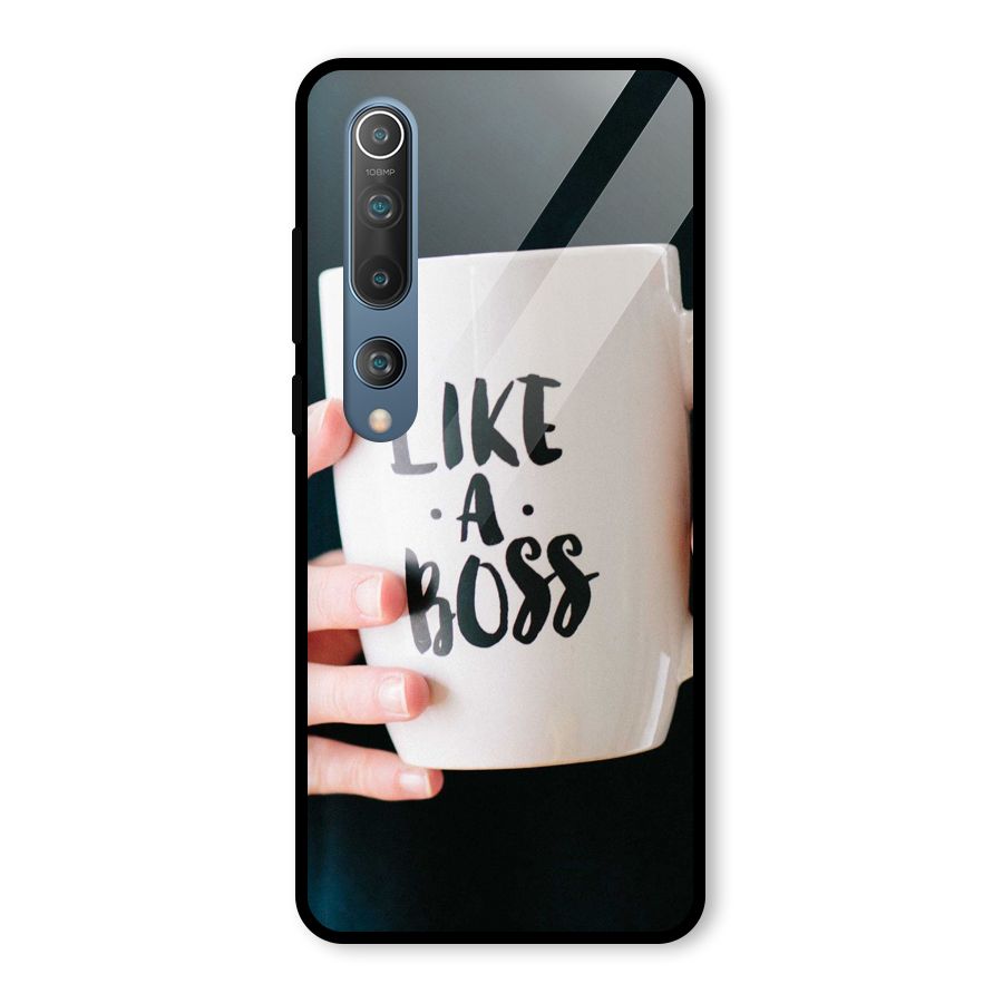 Like a Boss Glass Back Case for Mi 10