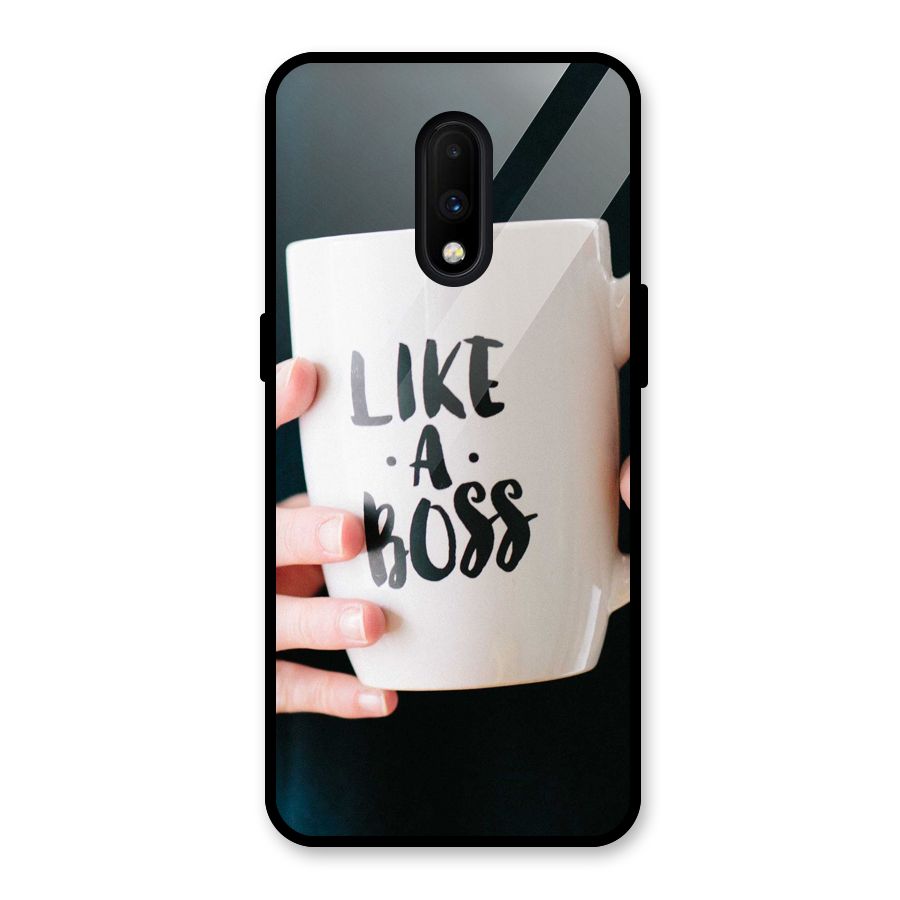 Like a Boss Glass Back Case for OnePlus 7