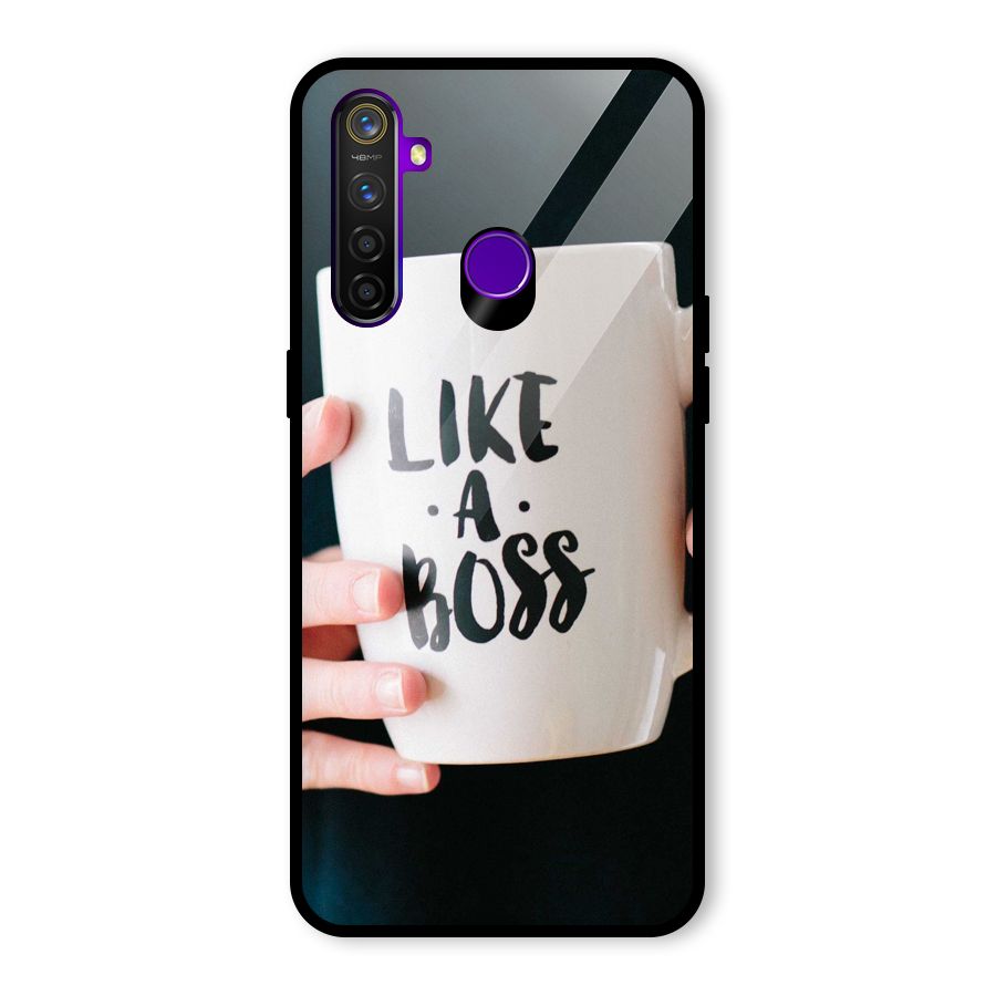 Like a Boss Glass Back Case for Realme 5 Pro