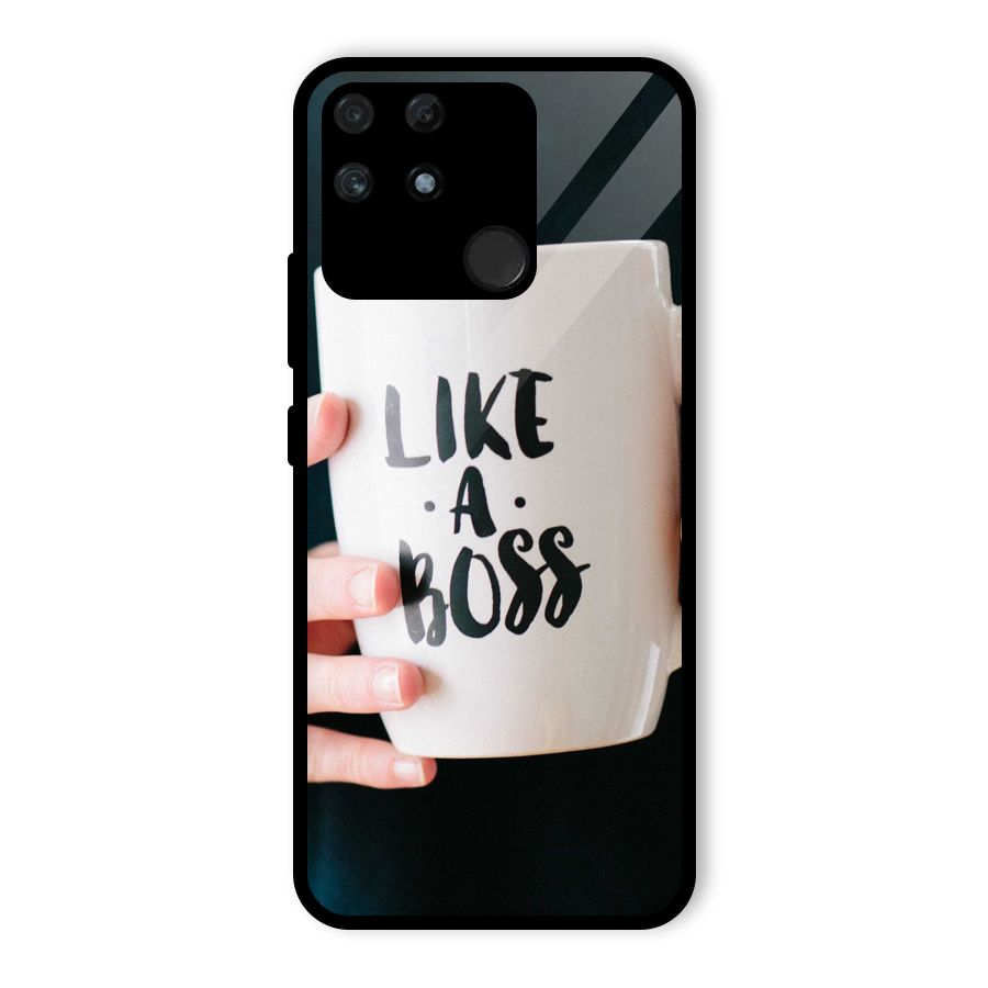 Like a Boss Glass Back Case for Realme Narzo 50A