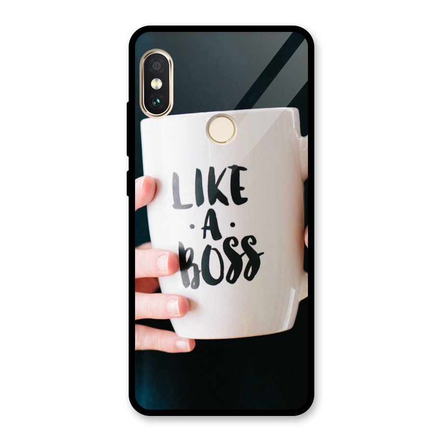 Like a Boss Glass Back Case for Redmi Note 5 Pro