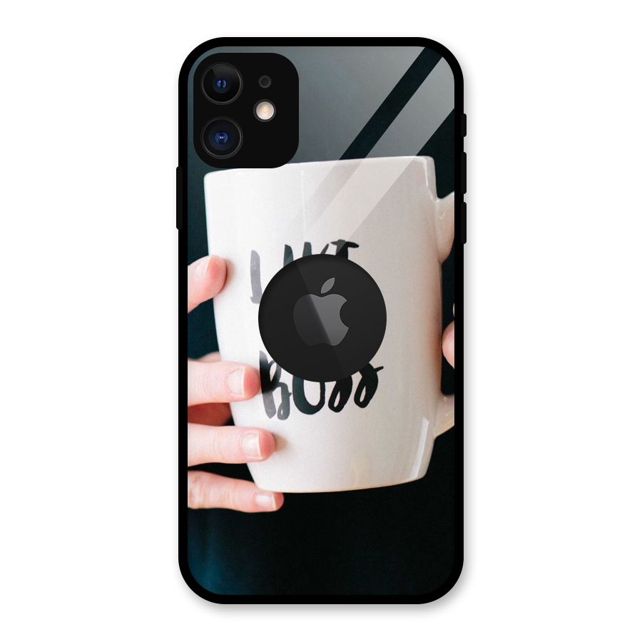 Like a Boss Glass Back Case for iPhone 11 Logo Cut