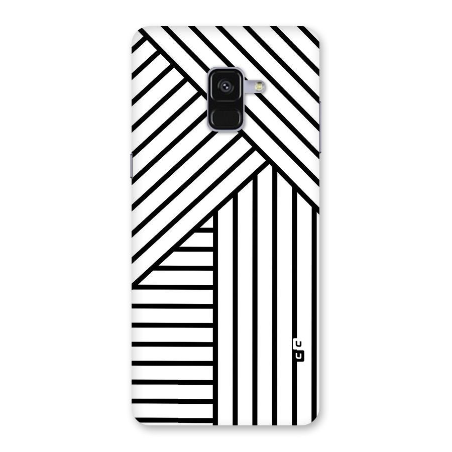 Lines Pattern Stripes Back Case for Galaxy A8 Plus
