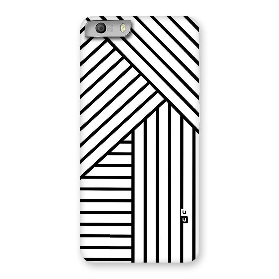 Lines Pattern Stripes Back Case for Micromax Canvas Knight 2