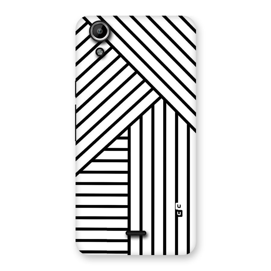 Lines Pattern Stripes Back Case for Micromax Canvas Selfie Lens Q345