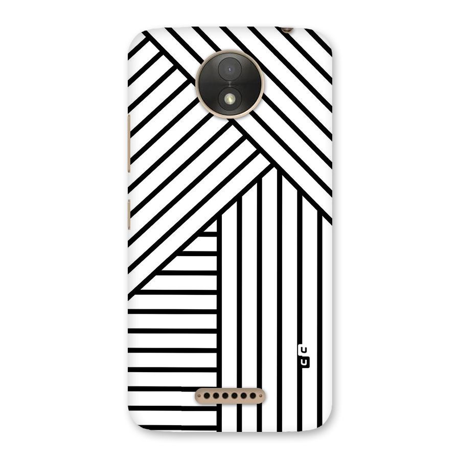 Lines Pattern Stripes Back Case for Moto C Plus