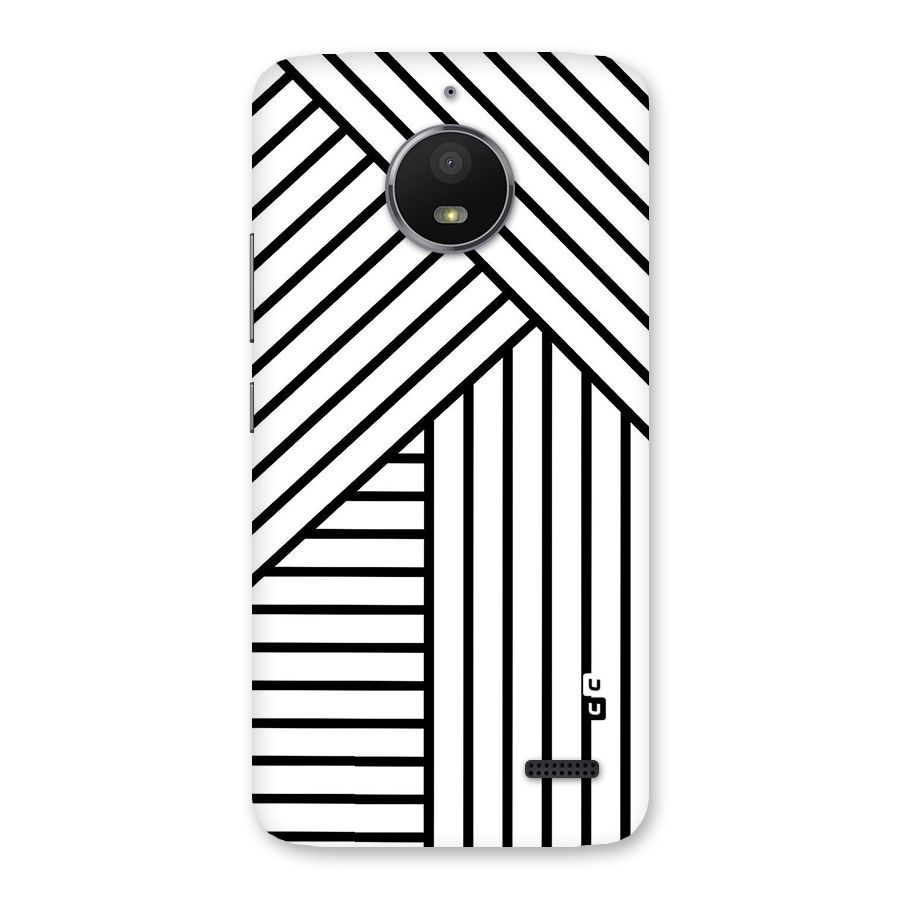 Lines Pattern Stripes Back Case for Moto E4