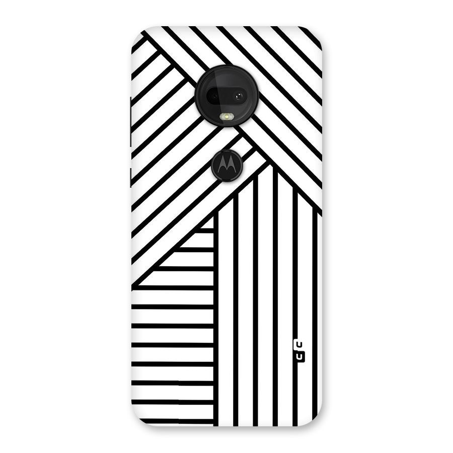 Lines Pattern Stripes Back Case for Moto G7