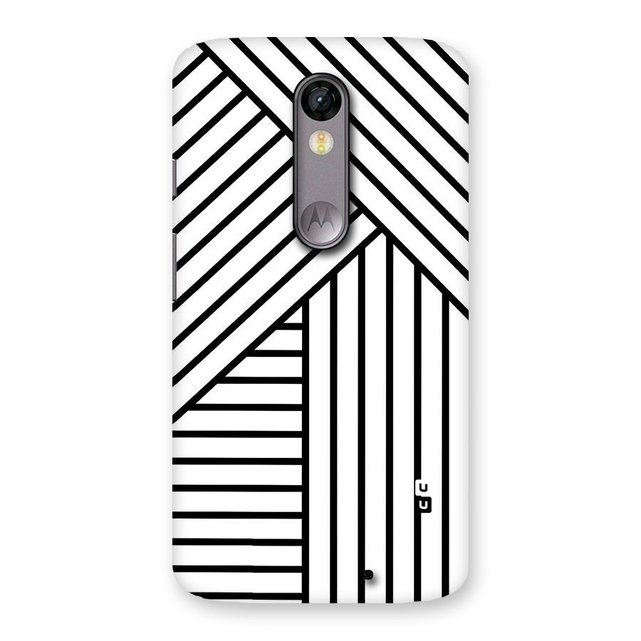 Lines Pattern Stripes Back Case for Moto X Force