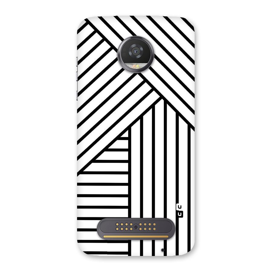 Lines Pattern Stripes Back Case for Moto Z2 Play