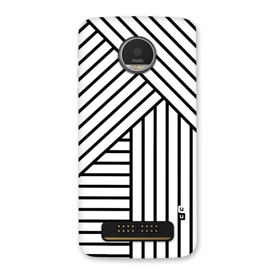 Lines Pattern Stripes Back Case for Moto Z Play