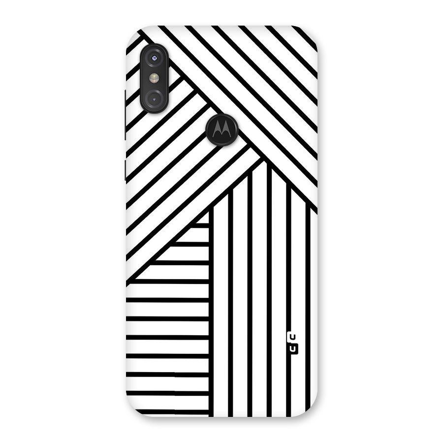 Lines Pattern Stripes Back Case for Motorola One Power
