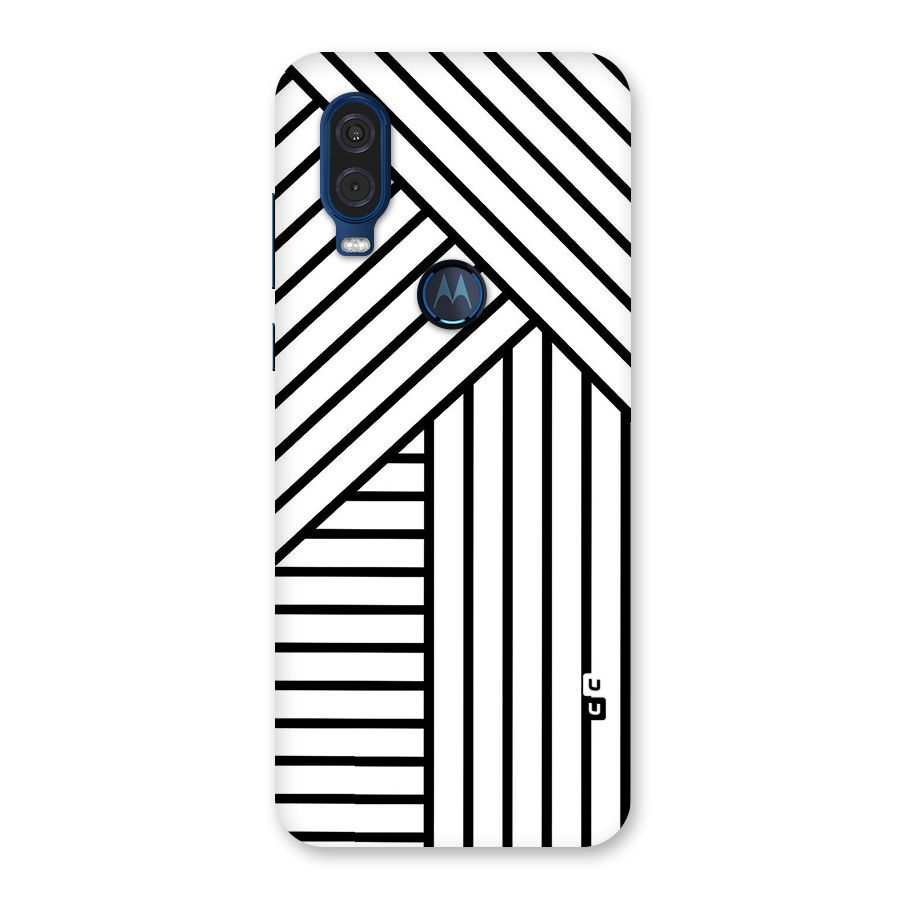 Lines Pattern Stripes Back Case for Motorola One Vision
