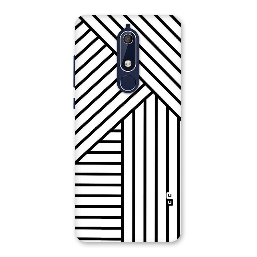 Lines Pattern Stripes Back Case for Nokia 5.1