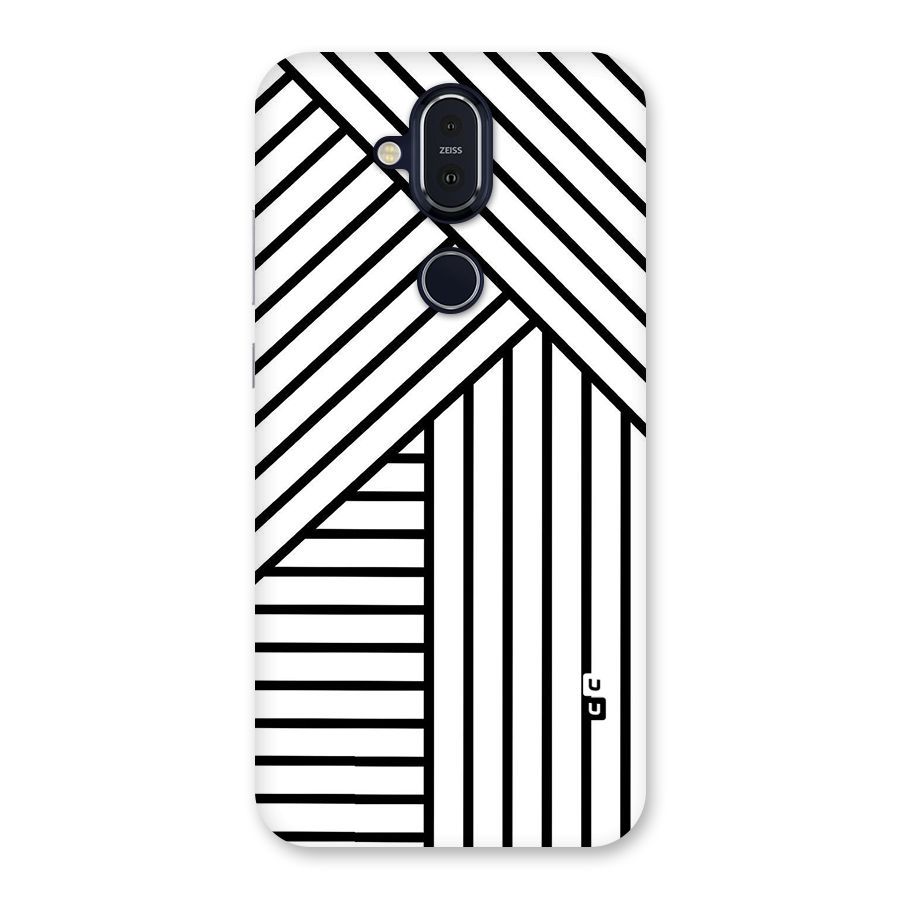 Lines Pattern Stripes Back Case for Nokia 8.1