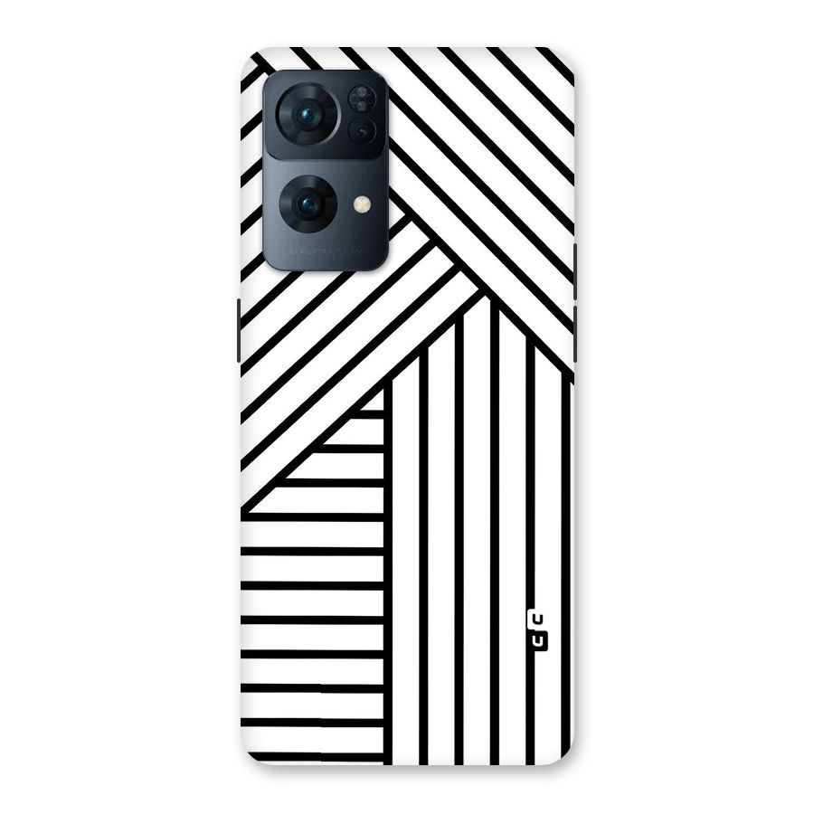 Lines Pattern Stripes Back Case for Oppo Reno7 Pro 5G