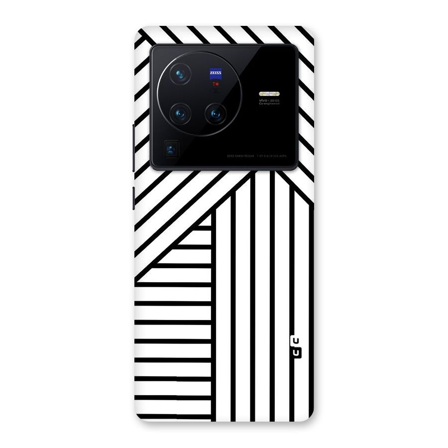 Lines Pattern Stripes Back Case for Vivo X80 Pro