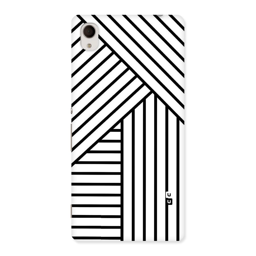 Lines Pattern Stripes Back Case for Xperia M4 Aqua