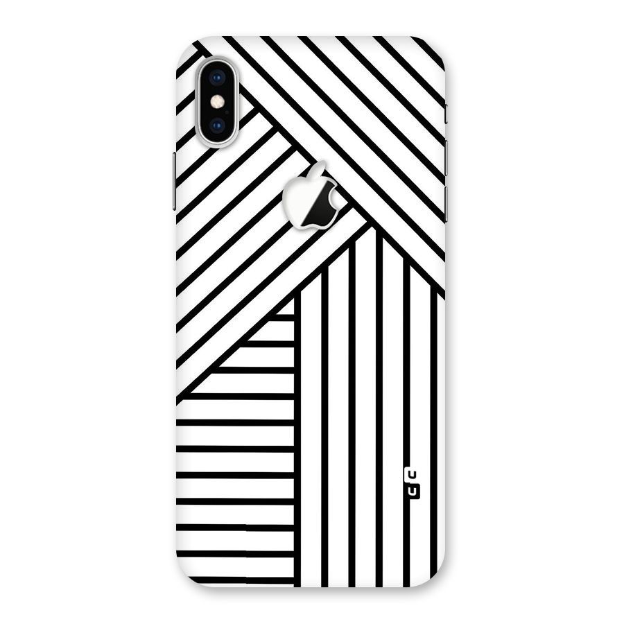 Lines Pattern Stripes Back Case for iPhone XS Max Apple Cut