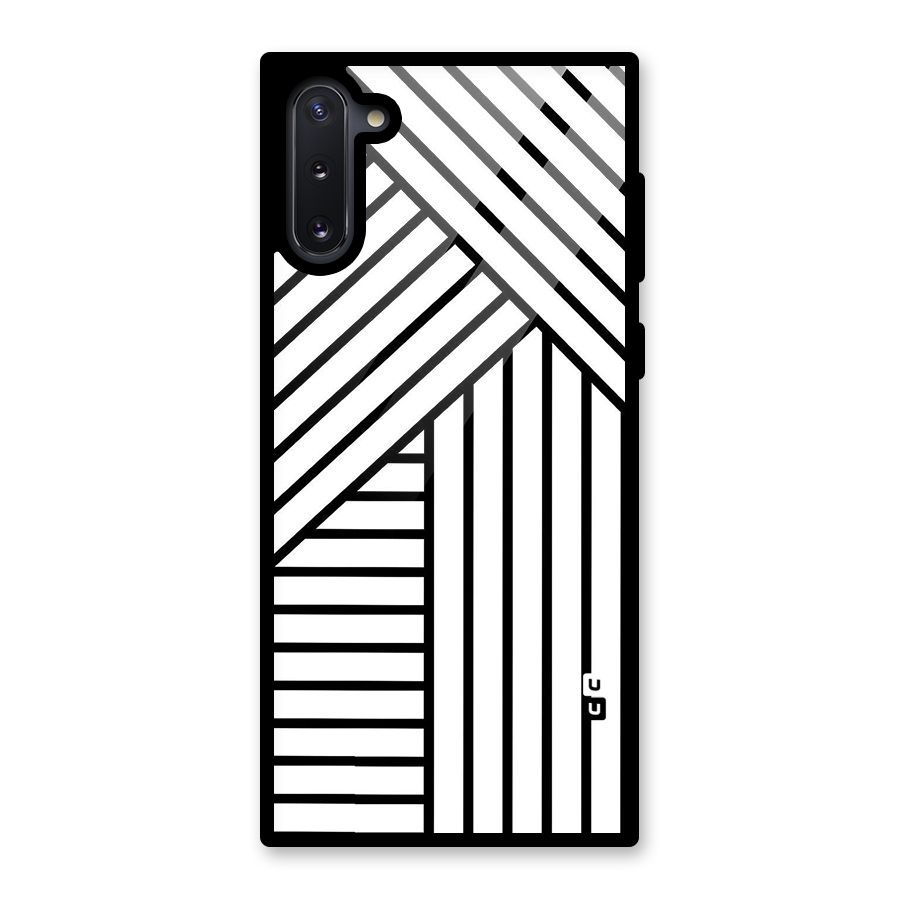 Lines Pattern Stripes Glass Back Case for Galaxy Note 10