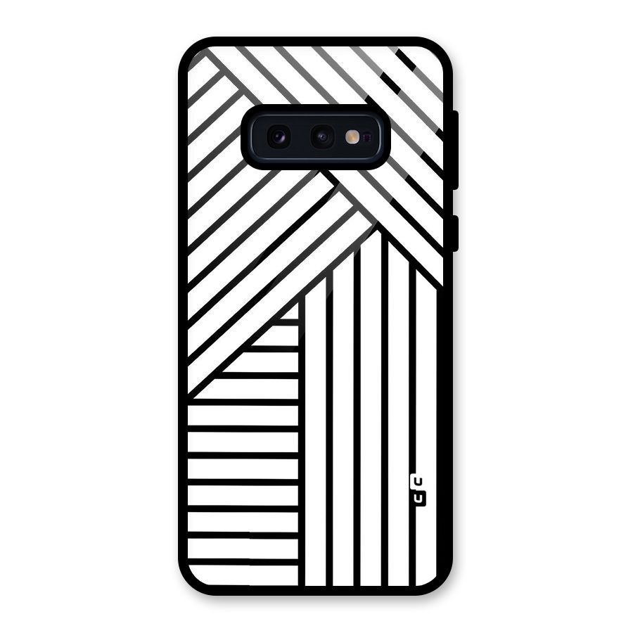 Lines Pattern Stripes Glass Back Case for Galaxy S10e