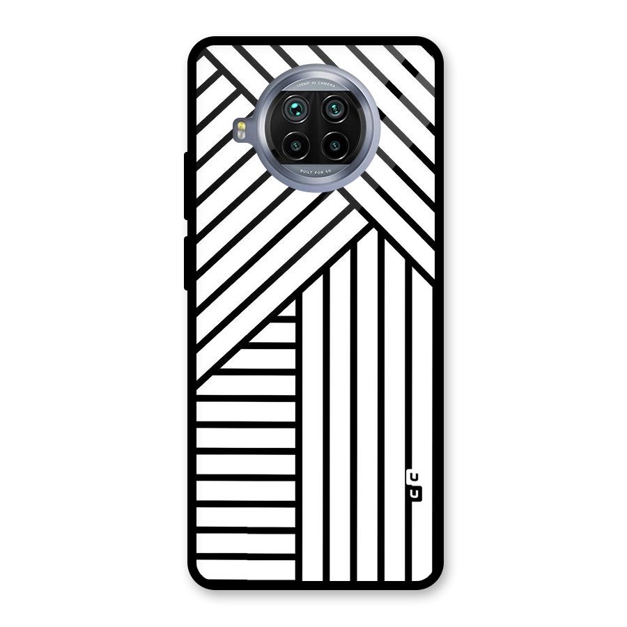 Lines Pattern Stripes Glass Back Case for Mi 10i