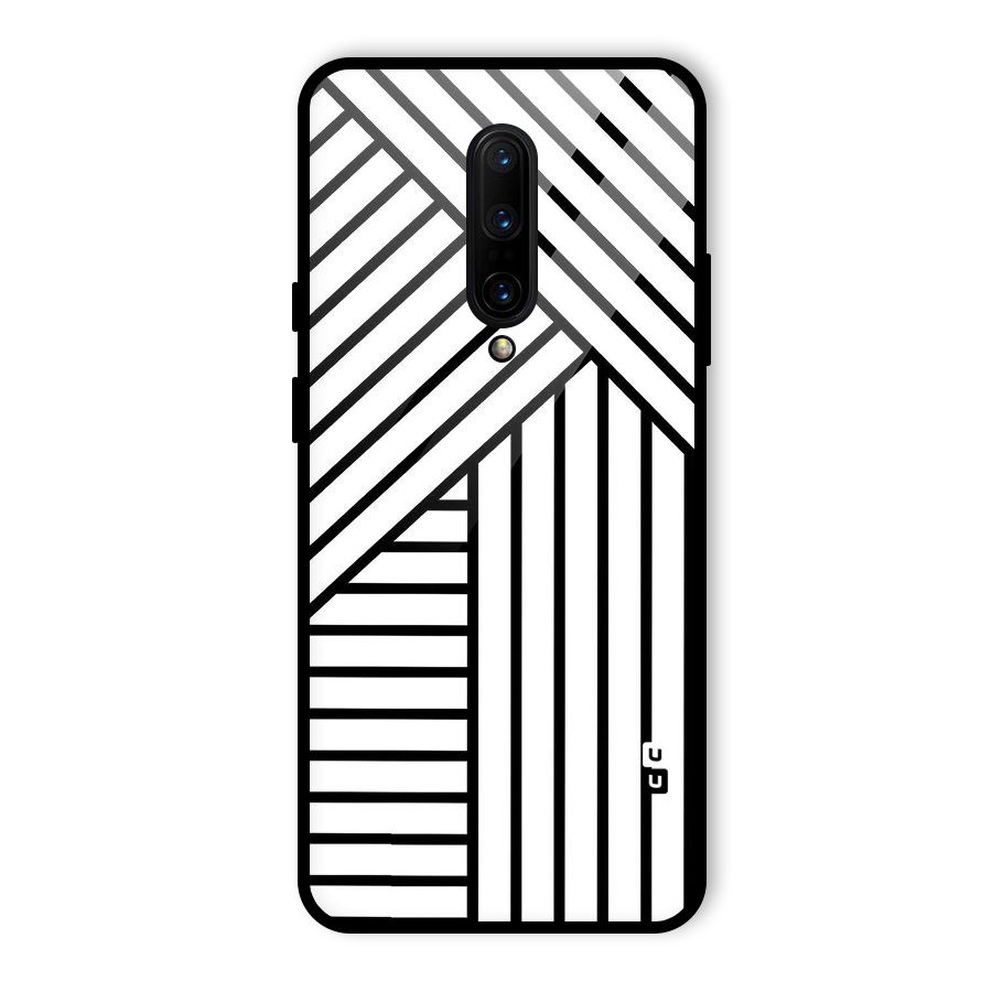Lines Pattern Stripes Glass Back Case for OnePlus 7 Pro