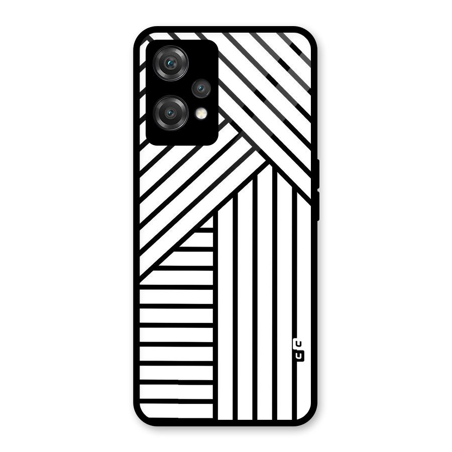 Lines Pattern Stripes Glass Back Case for OnePlus Nord CE 2 Lite 5G