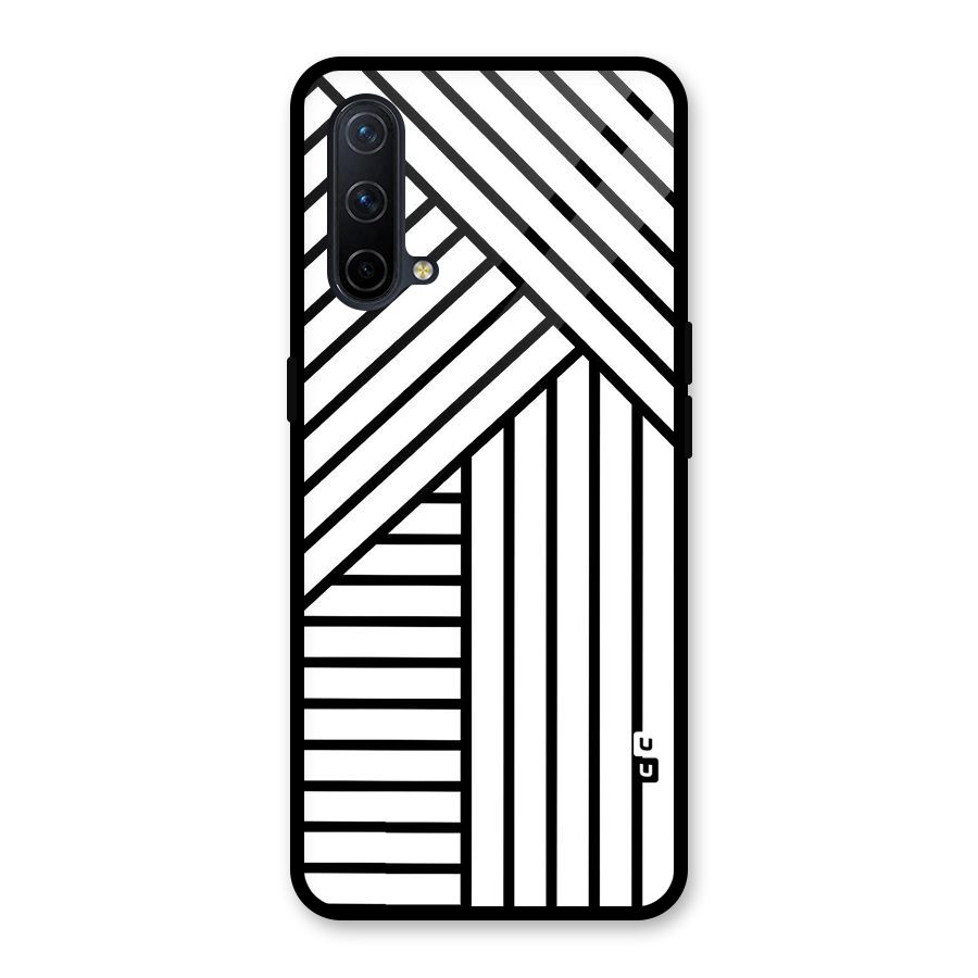 Lines Pattern Stripes Glass Back Case for OnePlus Nord CE 5G