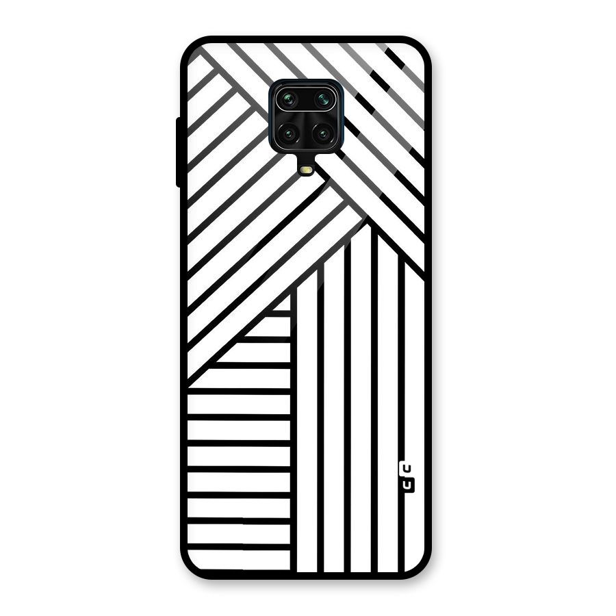 Lines Pattern Stripes Glass Back Case for Poco M2 Pro