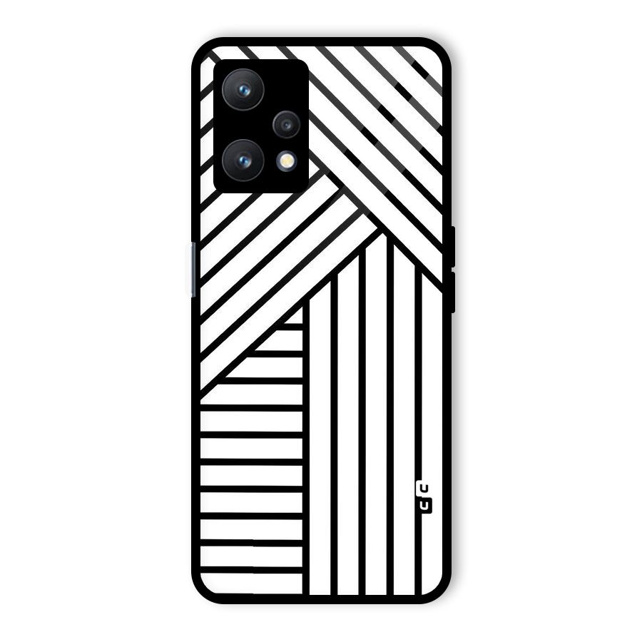 Lines Pattern Stripes Glass Back Case for Realme 9 Pro 5G