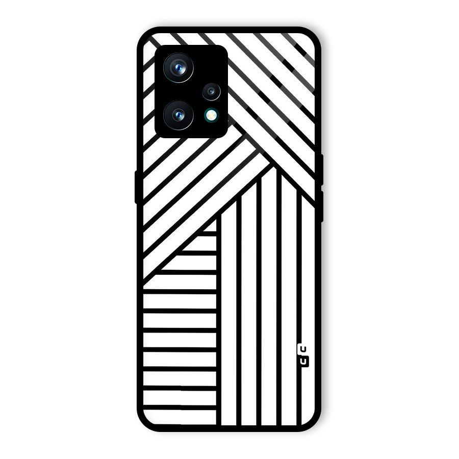 Lines Pattern Stripes Glass Back Case for Realme 9 Pro Plus 5G