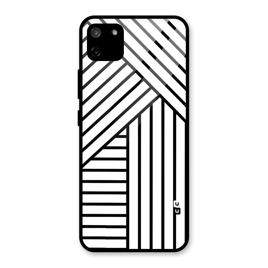 Lines Pattern Stripes Glass Back Case for Realme C11