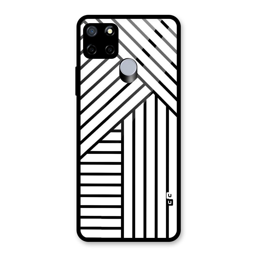 Lines Pattern Stripes Glass Back Case for Realme C15