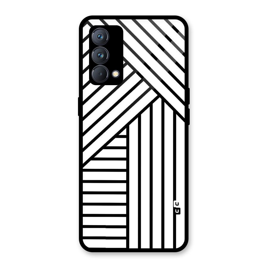 Lines Pattern Stripes Glass Back Case for Realme GT Master Edition