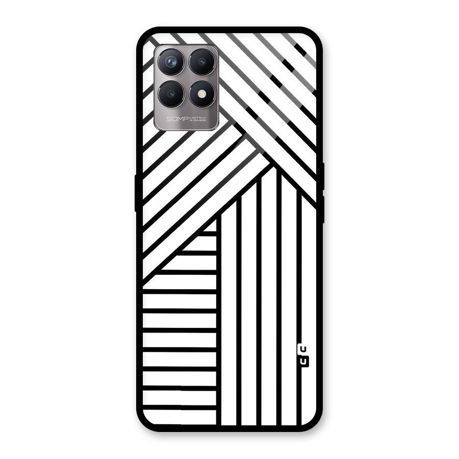 Lines Pattern Stripes Glass Back Case for Realme Narzo 50