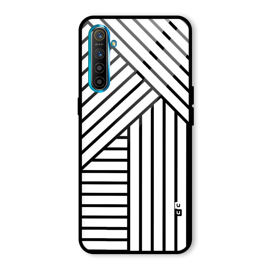 Lines Pattern Stripes Glass Back Case for Realme X2