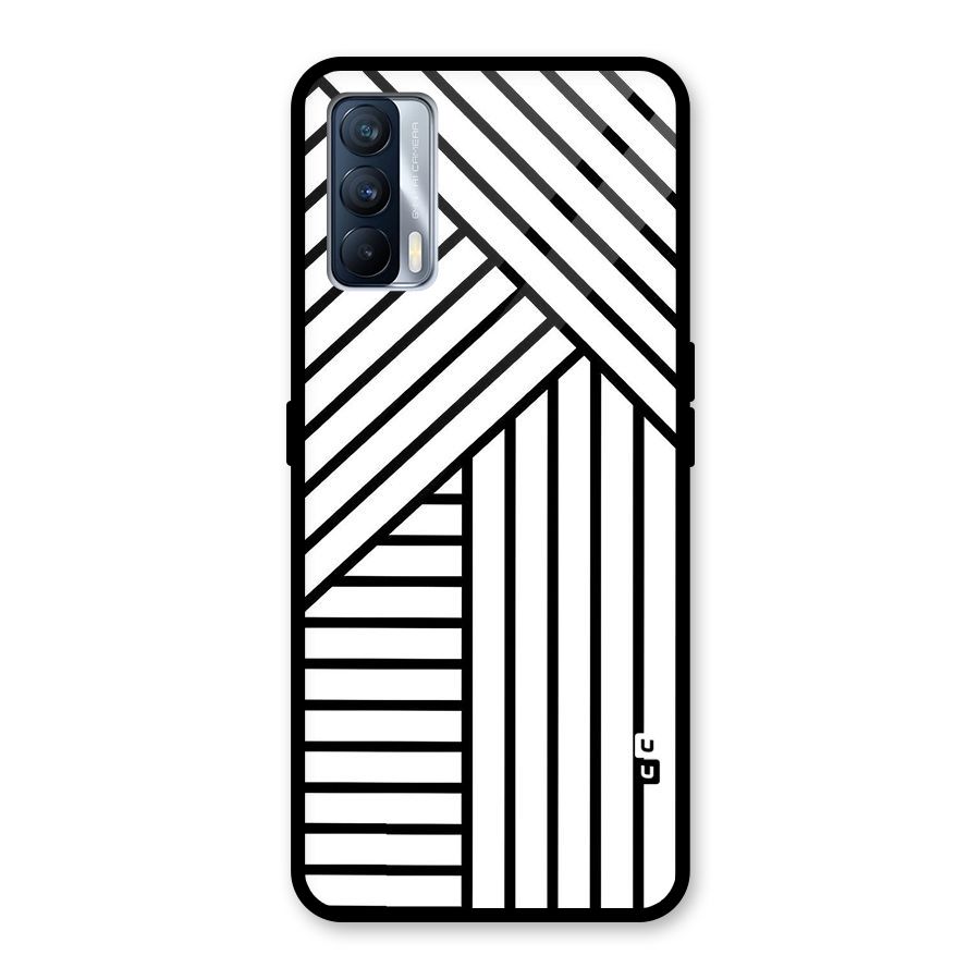 Lines Pattern Stripes Glass Back Case for Realme X7