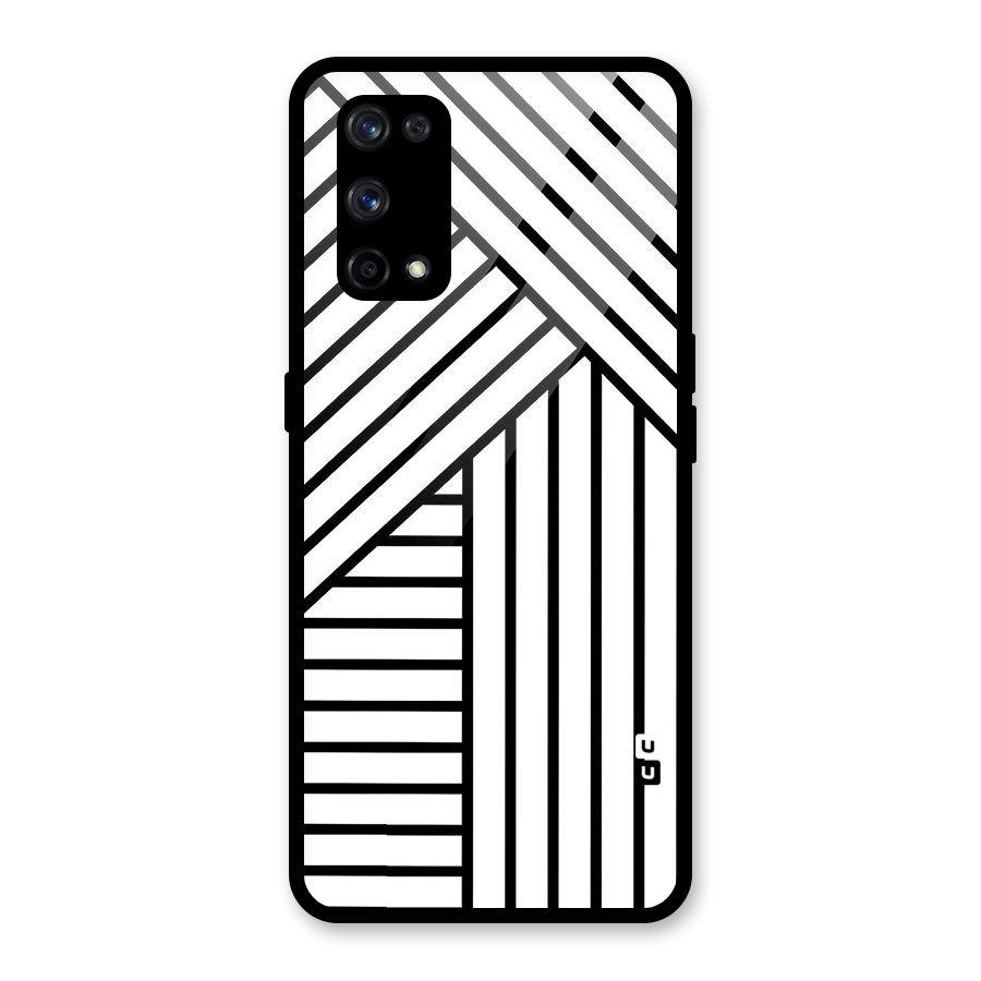 Lines Pattern Stripes Glass Back Case for Realme X7 Pro
