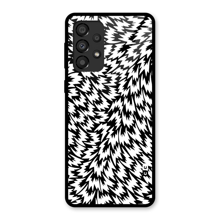 Lion Abstract Art Pattern Glass Back Case for Galaxy A33 5G