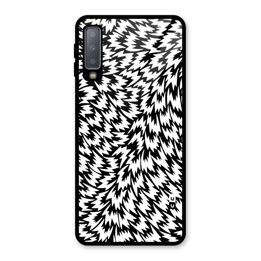Lion Abstract Art Pattern Glass Back Case for Galaxy A7 (2018)