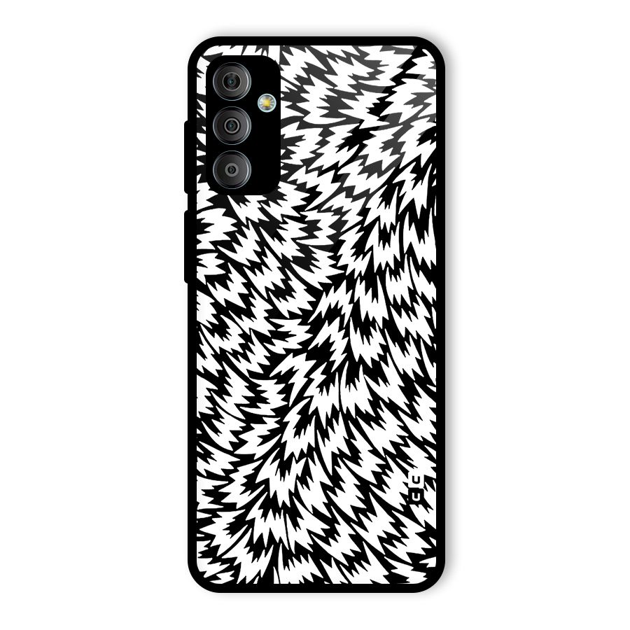 Lion Abstract Art Pattern Glass Back Case for Galaxy F23