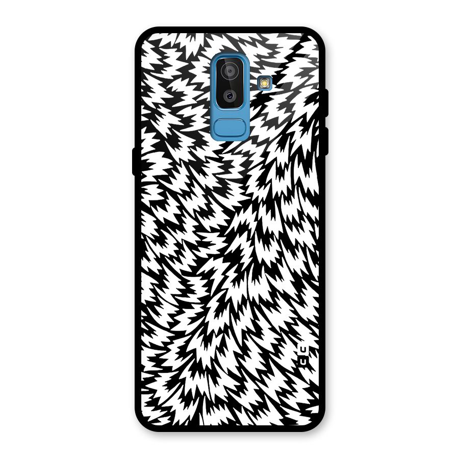 Lion Abstract Art Pattern Glass Back Case for Galaxy J8