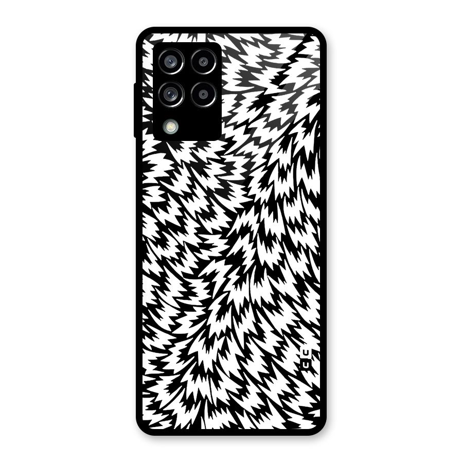Lion Abstract Art Pattern Glass Back Case for Galaxy M53 5G