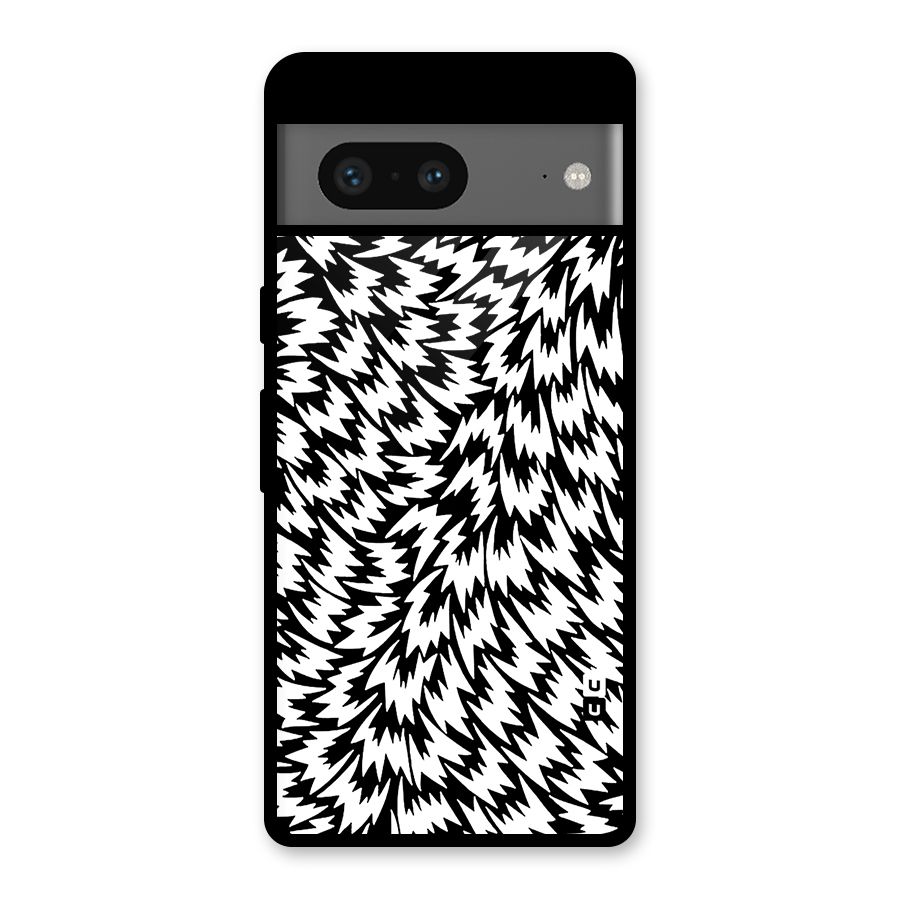 Lion Abstract Art Pattern Glass Back Case for Google Pixel 7