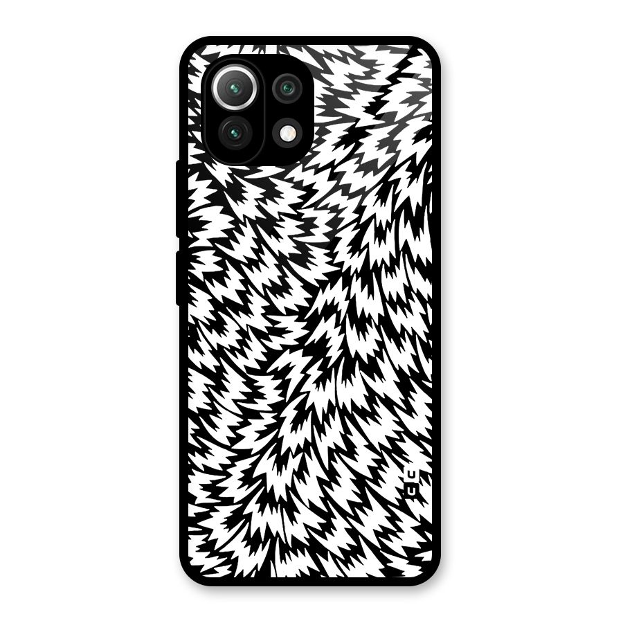 Lion Abstract Art Pattern Glass Back Case for Mi 11 Lite
