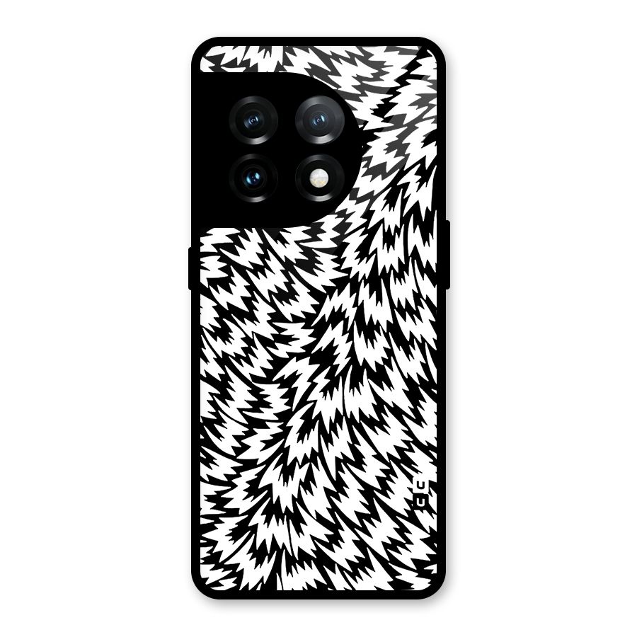 Lion Abstract Art Pattern Glass Back Case for OnePlus 11