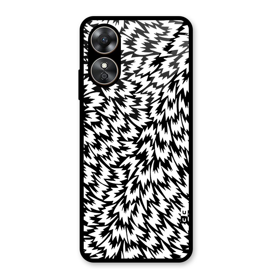 Lion Abstract Art Pattern Glass Back Case for Oppo A17
