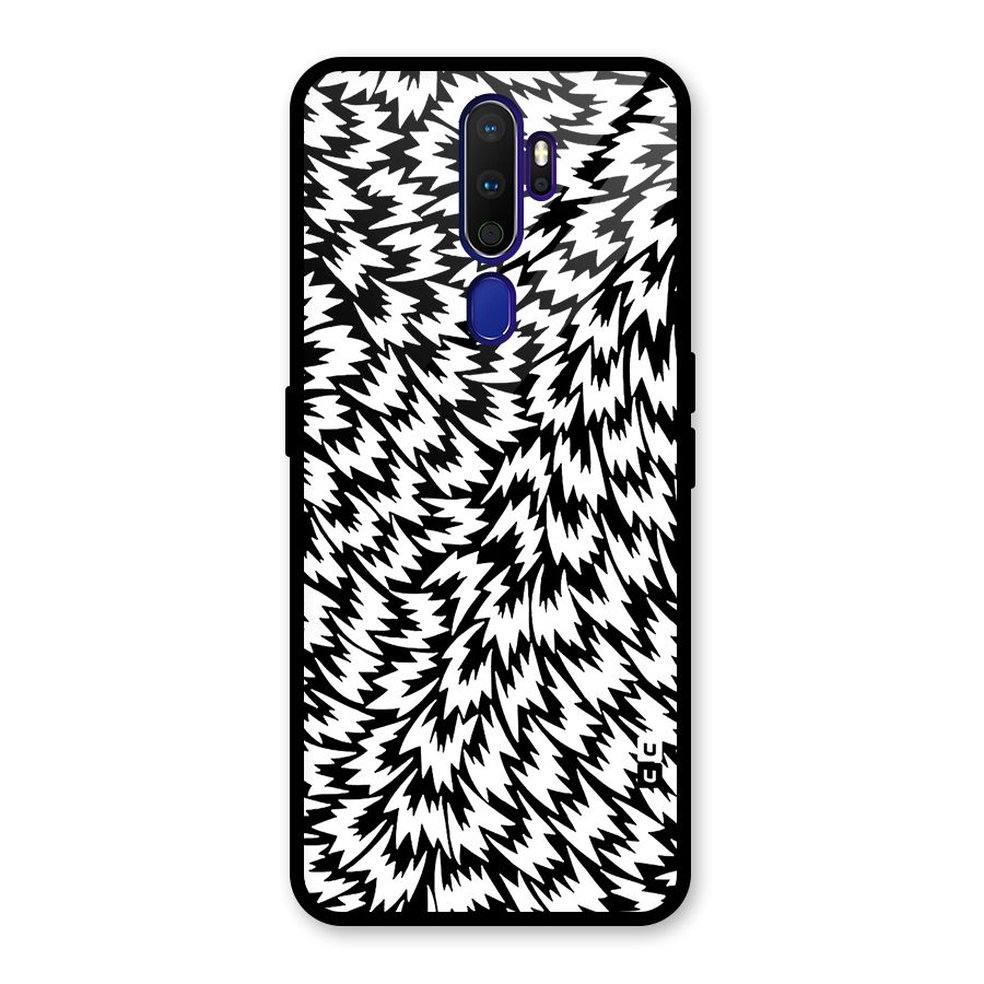 Lion Abstract Art Pattern Glass Back Case for Oppo A9 (2020)
