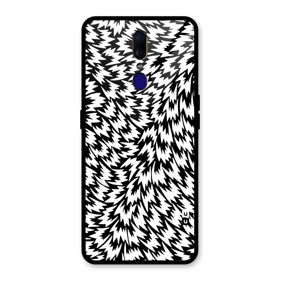 Lion Abstract Art Pattern Glass Back Case for Oppo F11